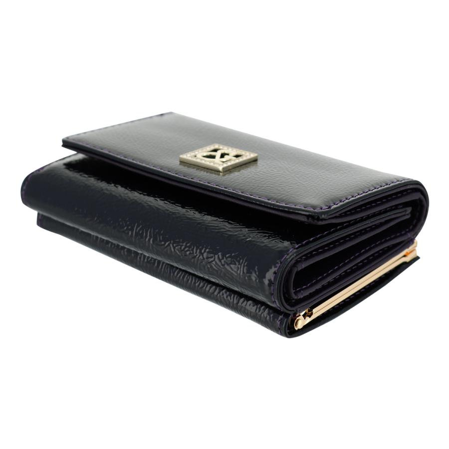 先着1点 PINKY & DIANNE 三つ折り財布 エナメル パープル がま口 先着1点 PINKY & DIANNE 三つ折り財布 エナメル パープル がま口