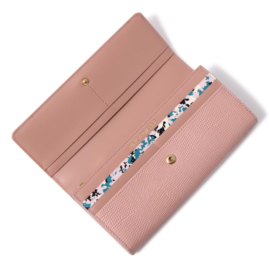 PINKY&DIANNEピンキー＆ダイアン 長財布 エフェクトリザード ブラック Amazon | [ピンキーアンドダイアン] かぶせ長財布 【エフェクト