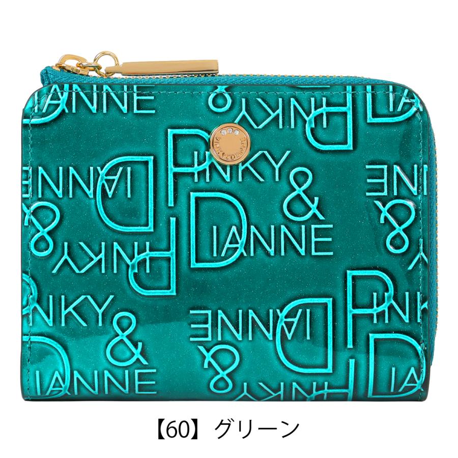 グリーン 新品 ピンキー&ダイアン Pinky&Dianne 折財布 エナメル ピンキー＆ダイアン コモンエナメル 長財布 | ピンキー＆ダイアン