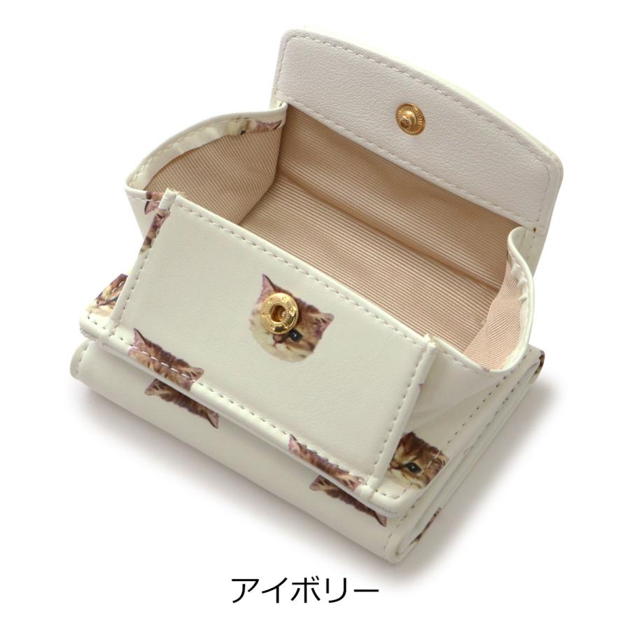 ポールアンドジョーアクセソワ 三つ折り財布 ミニ財布 BOX型 小銭入れ付 レディース PJA-W873 ヌネット合皮総柄 PAUL&JOE ACCESSOIRES ねこ ネコ かわいい