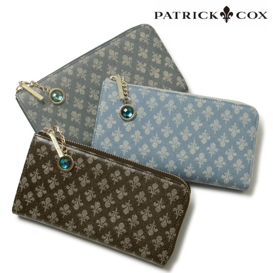 未使用 PATRICK COX パトリックコックス 長財布 デニム ブルー 財布 PATRICK COX パトリックコックス 長財布 本革 レディース