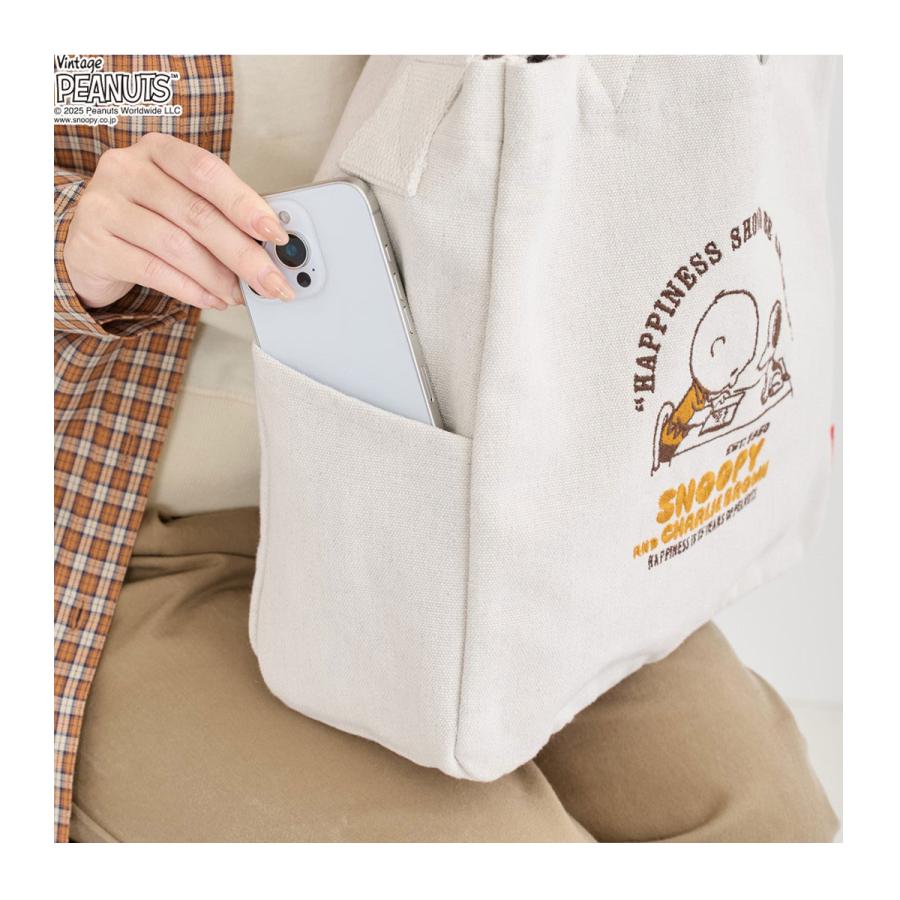 スヌーピー ピーナッツ ルートート トートバッグ 2WAY A4 ショルダーバッグ 8467 PEANUTS ROOTOTE IP.ミディアム.2WAY.ピーナッツ-0X リサイクルコットン | ROOTOTE | 08