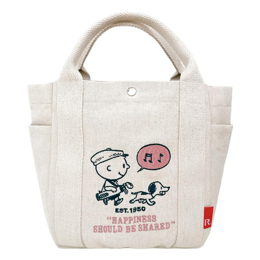 スヌーピー ピーナッツ ルートート トートバッグ ミニトート レディース 8468 PEANUTS ROOTOTE IP.デリ.ピーナッツ-0X リサイクルコットン ハンドバッグ | ROOTOTE | 04