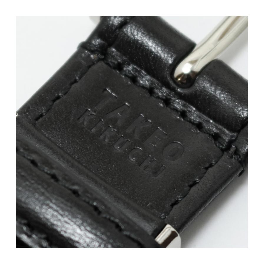 【新品未使用】TAKEO KIKUCHI タケオキクチ 牛革 ベルト ブラック TAKEO KIKUCHI（タケオキクチ） ベルト 0060123 TAKEO KIKUCHI 日本製