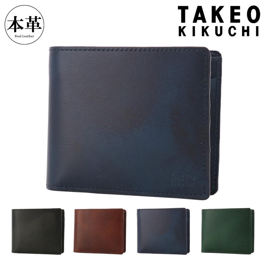 TAKEO KIKUCHI（タケオキクチ） 二つ折り財布 本革 メンズ ルーナ