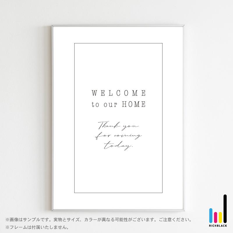 welcome home モノトーン ポスター A1｜richblack｜02