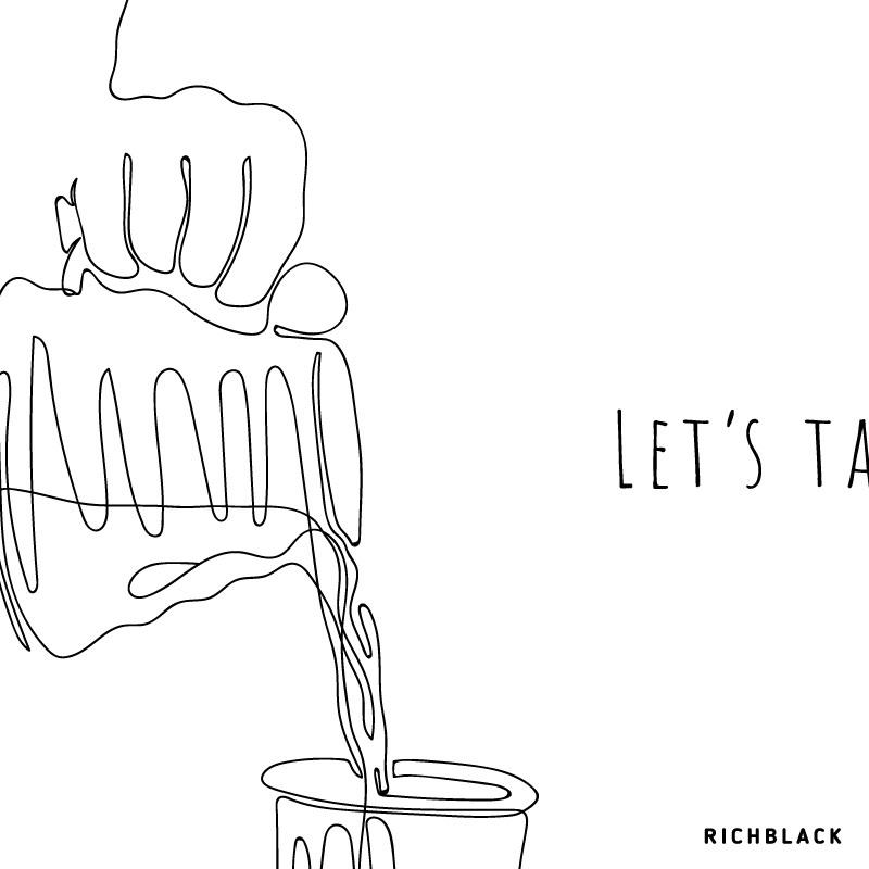 休憩しよう 線画 ポスター A1 韓国風 韓国 インテリア 一筆書き 抽象画 ラインアート Rb0296 1a1 Richblack 通販 Yahoo ショッピング