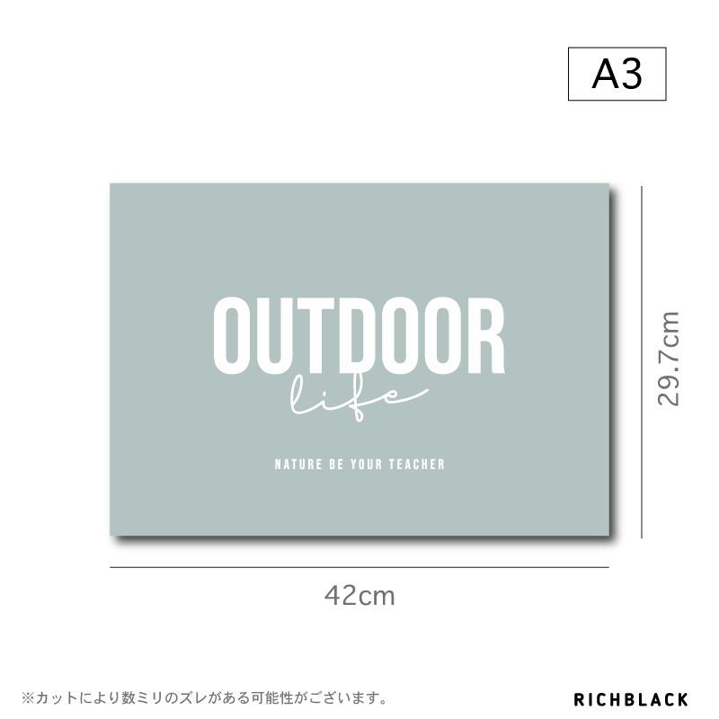 OUTDOOR life ポスター A3 【全4色】｜richblack｜04