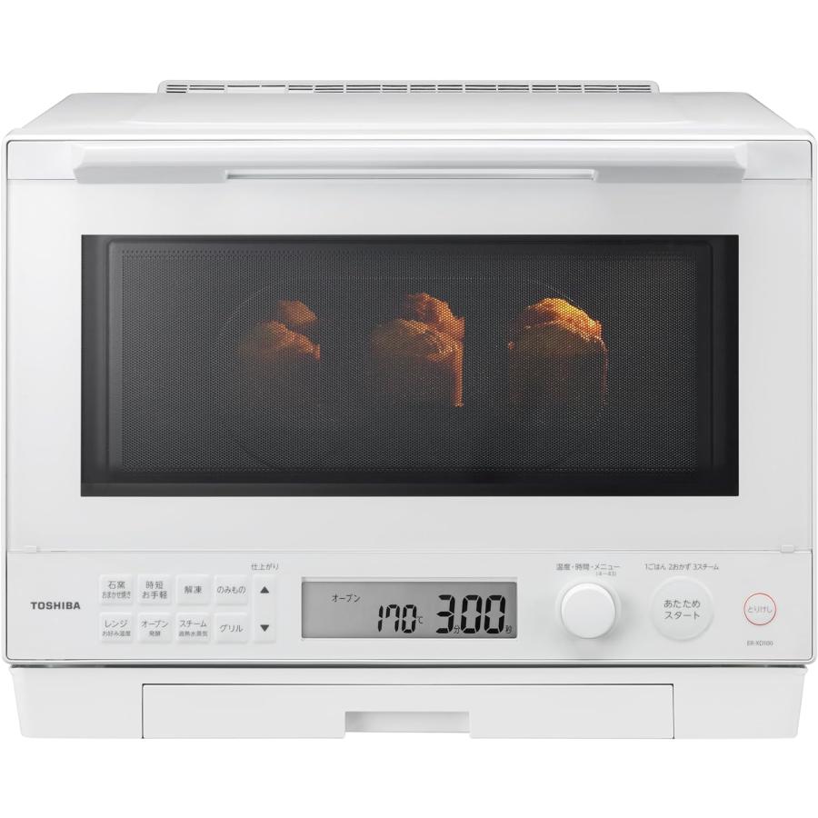東芝　過熱水蒸気オーブンレンジ 石窯ドーム ER-XD100-W 2022年製 TOSHIBA（東芝） 30L 過熱水蒸気オーブンレンジ 石窯ドーム ER-XD100-W