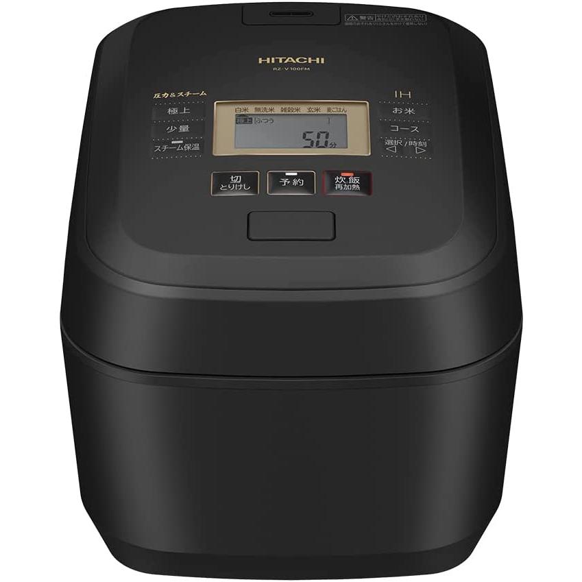 日立 HITACHI RZ-V100FM-K 圧力＆スチーム ふっくら御膳 IHジャー炊飯 