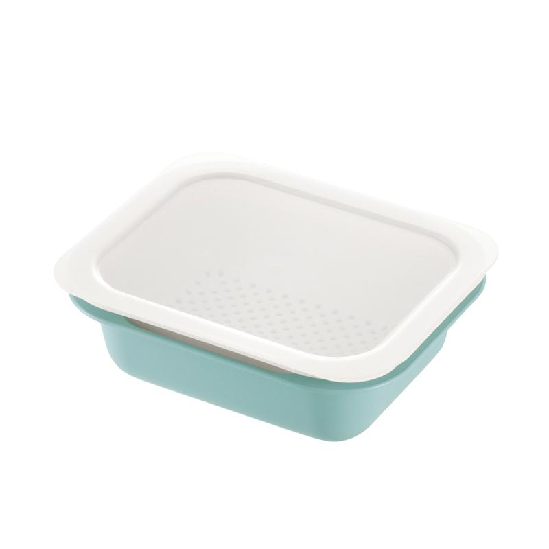 調理用ザル コランダー&バット レクタングル M フタ付 リッチェル ボウル 野菜 水切り 電子レンジ 調理器具 キッチン | リッチェル | 03