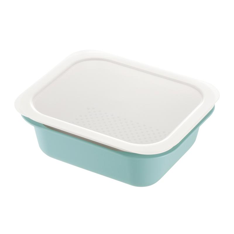 調理用ザル コランダー&バット レクタングル L フタ付 リッチェル ボウル 野菜 水切り 電子レンジ 調理器具 キッチン | リッチェル | 03