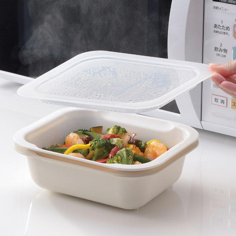 調理用ザル コランダー&バット レクタングル L フタ付 リッチェル ボウル 野菜 水切り 電子レンジ 調理器具 キッチン | リッチェル | 05