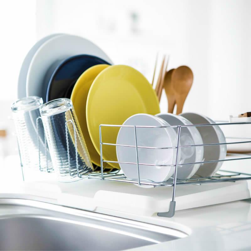 水切りラック シェリー ワイヤー水切りセット C リッチェル 水切りかご 水切りトレー シンク キッチン 台所 | リッチェル | 03