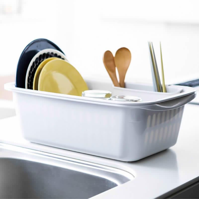 水切りかご シェリー 水切りバット L リッチェル 水切りラック 水切りカゴ シンク キッチン 台所 | リッチェル | 03