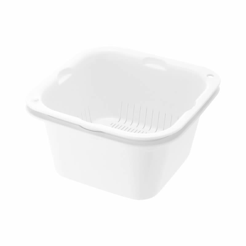 調理用ザル シェリー ザルバッとん 大盛 深 リッチェル ボウル 野菜 水切り 電子レンジ 調理器具 キッチン | リッチェル | 01