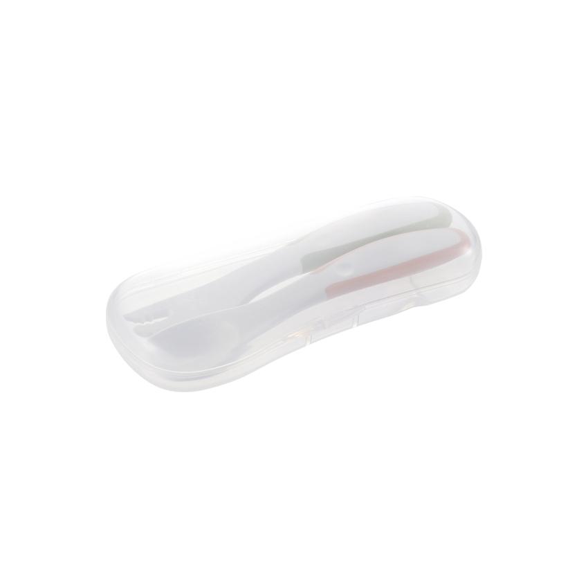 ベビー食器 離乳食 トライ おはし持ちスプーン・フォークセット(ケース付) リッチェル カトラリー 赤ちゃん ギフト 出産祝い | リッチェル | 01