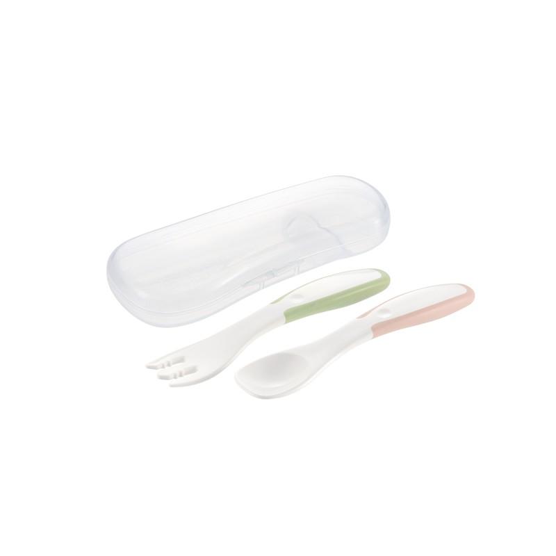 ベビー食器 離乳食 トライ おはし持ちスプーン・フォークセット(ケース付) リッチェル カトラリー 赤ちゃん ギフト 出産祝い | リッチェル | 02