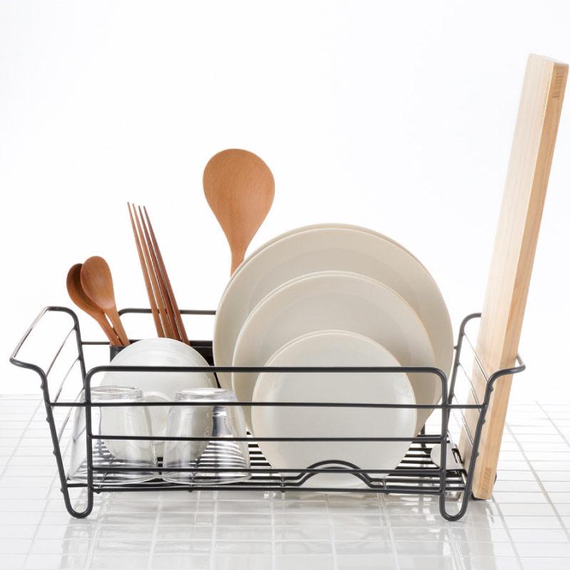 水切りラック ラクール ディッシュドレイナー L リッチェル 水切りかご 水切りカゴ シンク キッチン 台所 | リッチェル | 03