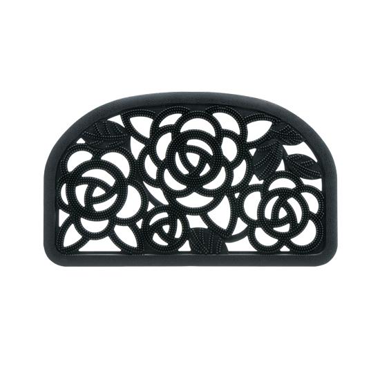 ドアマット 玄関ラバーマットSS ローズ柄 リッチェル 60×40cm 玄関マット ゴム製 屋外 屋内 泥落とし 滑り止め | リッチェル | 01