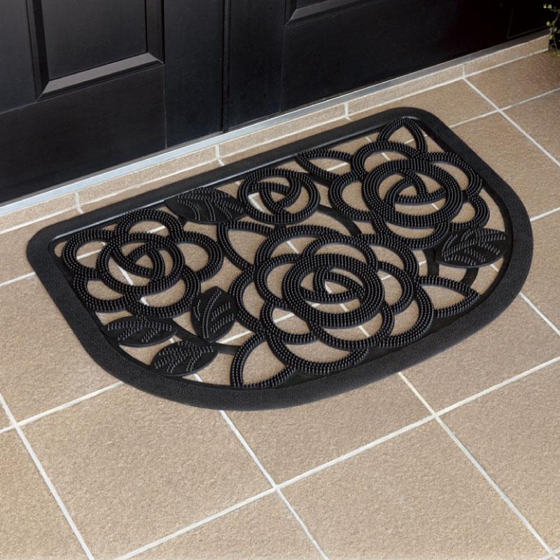 ドアマット 玄関ラバーマットSS ローズ柄 リッチェル 60×40cm 玄関マット ゴム製 屋外 屋内 泥落とし 滑り止め | リッチェル | 02