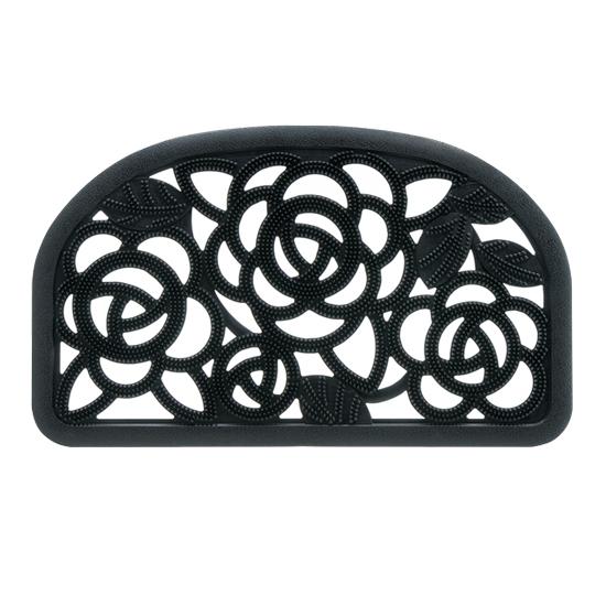 ドアマット 玄関ラバーマットS ローズ柄 リッチェル 75×45cm 玄関マット ゴム製 屋外 屋内 泥落とし 滑り止め | リッチェル | 01