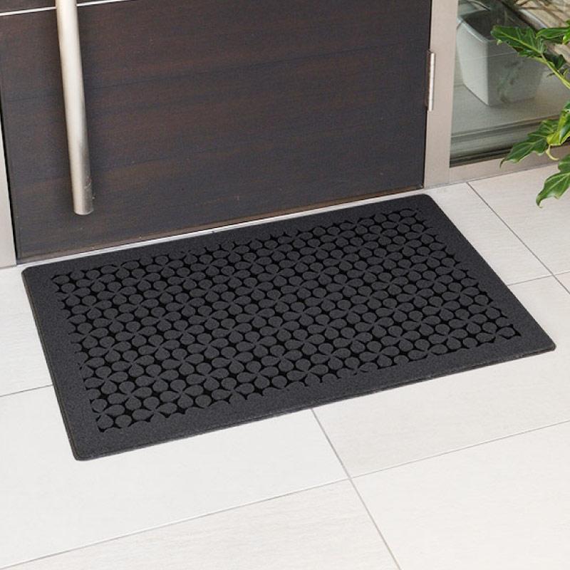 ドアマット 玄関マット クローバー柄 M リッチェル 90×60cm 玄関マット 屋外 屋内 給水 泥落とし 滑り止め | リッチェル | 02