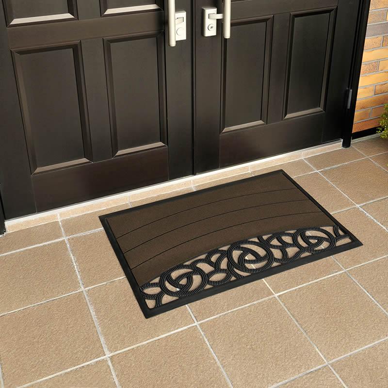 ドアマット 玄関スクエアマットS ローズ柄 リッチェル 75×45cm 玄関マット 屋外 屋内 給水 泥落とし 滑り止め | リッチェル | 02