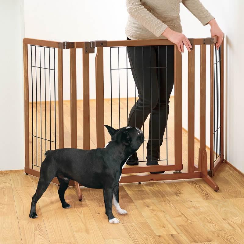 ペット ゲート 木製おくだけドア付ペットゲートH レギュラー 柵 フェンス 室内 犬 置くだけ リッチェル | リッチェル | 02
