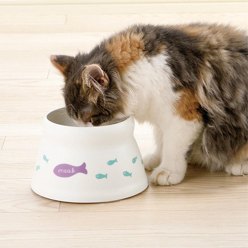 猫 食器 こぼれにくい 脚付キャットディッシュ SS リッチェル  餌入れ 猫用 フードボウル ボウル ごはん台 | リッチェル | 02