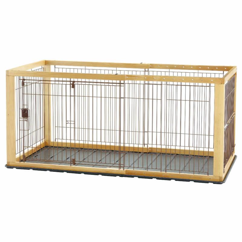 【リッチェル】犬用ケージ 木製フレーム 楽天市場】選べる2size 大型 木製スライドペットサークル 4点