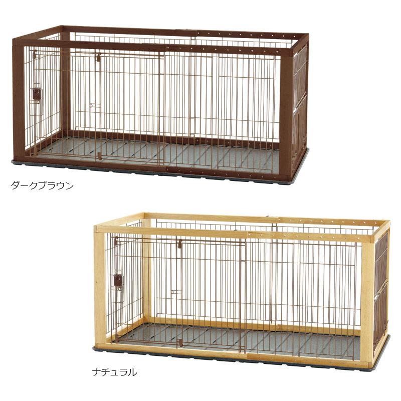 犬 ケージ 木製スライドペットサークル ワイド おしゃれ ゲージ  犬サークル 犬ケージ 室内 リッチェル | リッチェル | 04