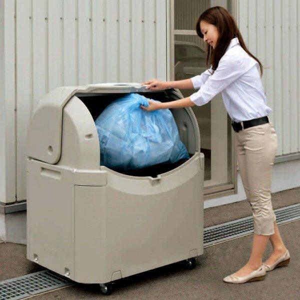 ゴミ箱 屋外 ワイドペールST 1200 キャスター付き 大型 ステーション 収納 ボックス コンテナ リッチェル | リッチェル | 02