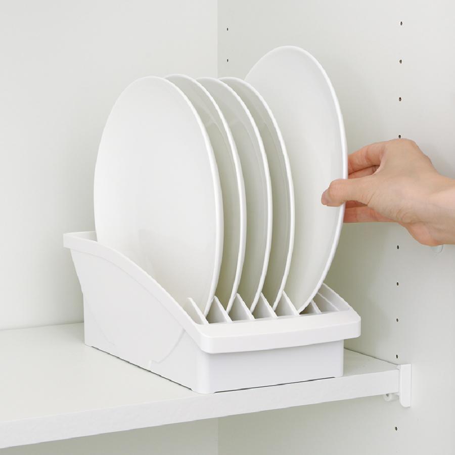 キッチン 収納 トトノ 棚置き用 ディッシュスタンドR ワイド リッチェル キッチン収納ケース 食器収納ケース お皿立て | リッチェル | 07