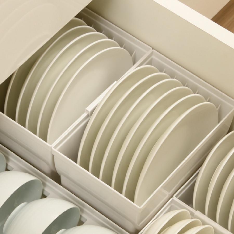 キッチン 収納 トトノ 引き出し用 ディッシュスタンドR ワイド リッチェル キッチン収納ケース 食器収納ケース お皿立て | リッチェル | 03