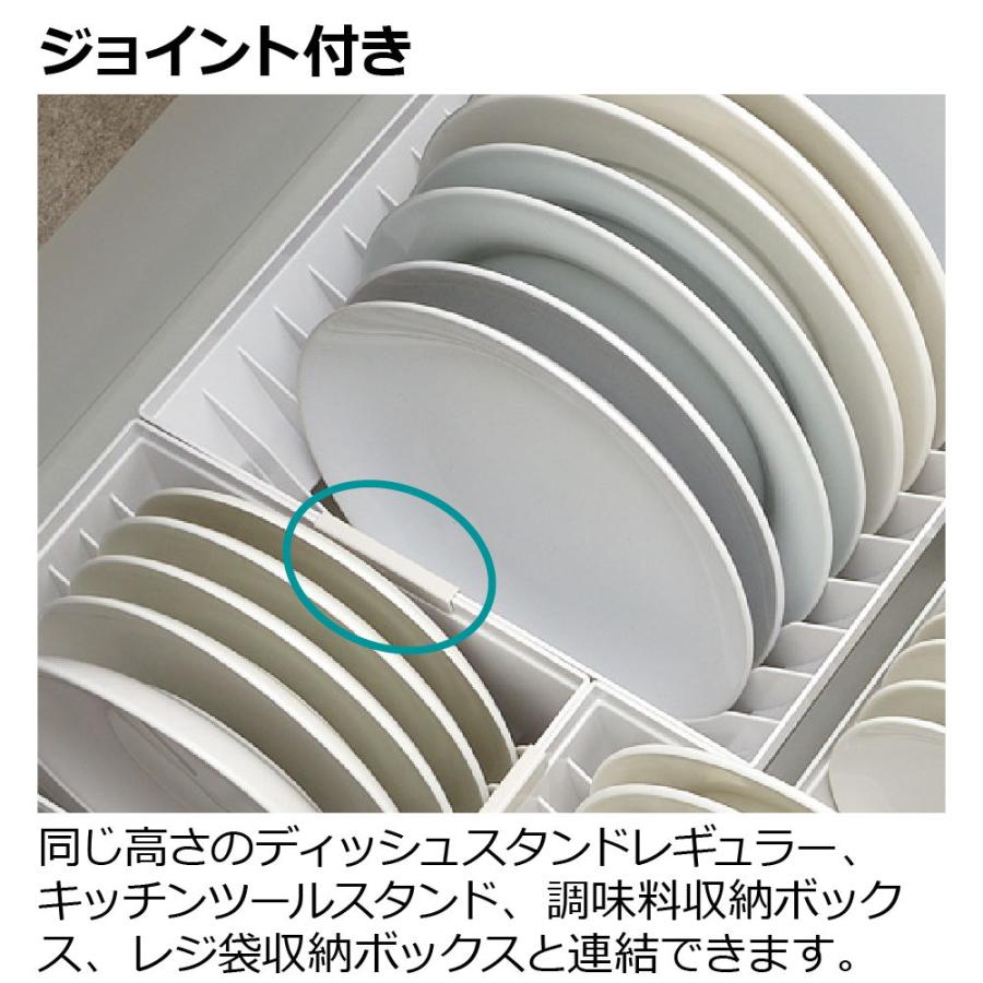 キッチン 収納 トトノ 引き出し用 ディッシュスタンドR ワイド リッチェル キッチン収納ケース 食器収納ケース お皿立て | リッチェル | 06