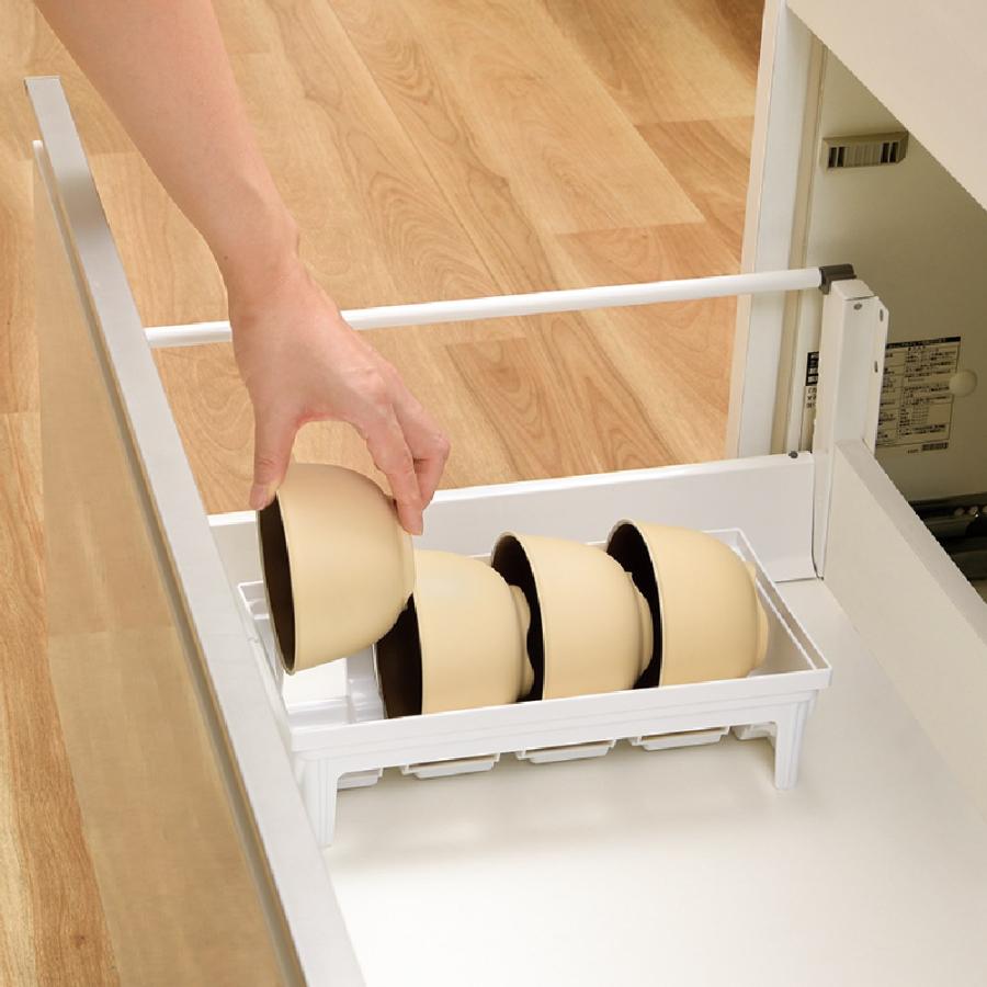 キッチン 収納 トトノ 引き出し用 お椀スタンドR リッチェル キッチン収納ケース 食器収納ケース お椀立て | リッチェル | 04