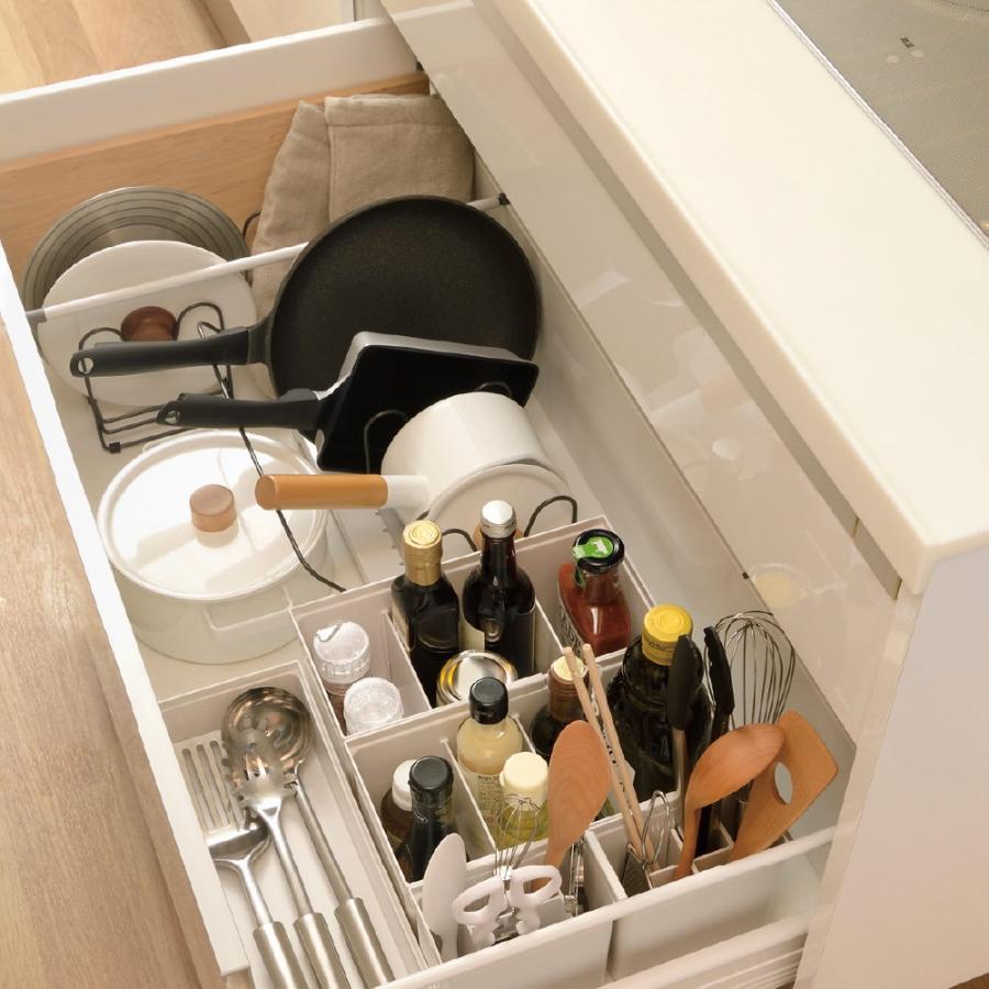 キッチン 収納 トトノ 引き出し用 鍋フライパンスタンドR リッチェル キッチン収納ケース 鍋立て フライパン立て | リッチェル | 02