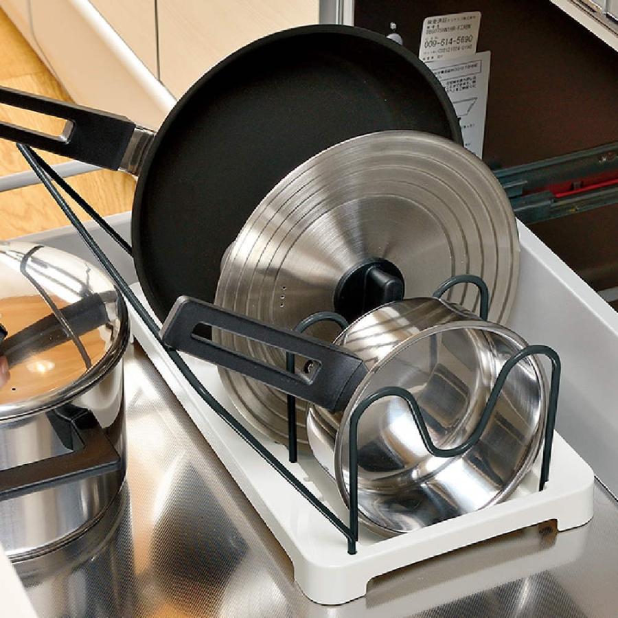 キッチン 収納 トトノ 引き出し用 鍋フライパンスタンドR リッチェル キッチン収納ケース 鍋立て フライパン立て | リッチェル | 03