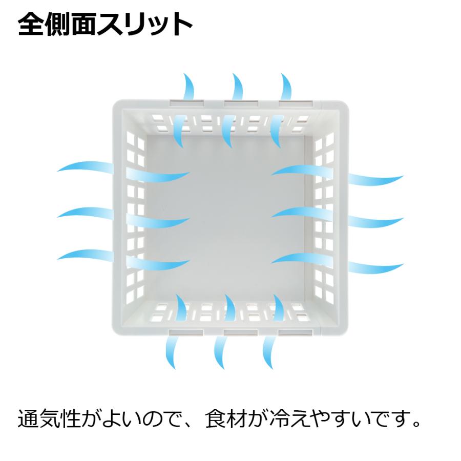 キッチン 収納 トトノ 野菜・冷凍室用 伸縮ストッカー深型 レギュラー リッチェル キッチン収納ケース 野菜収納ケース | リッチェル | 06
