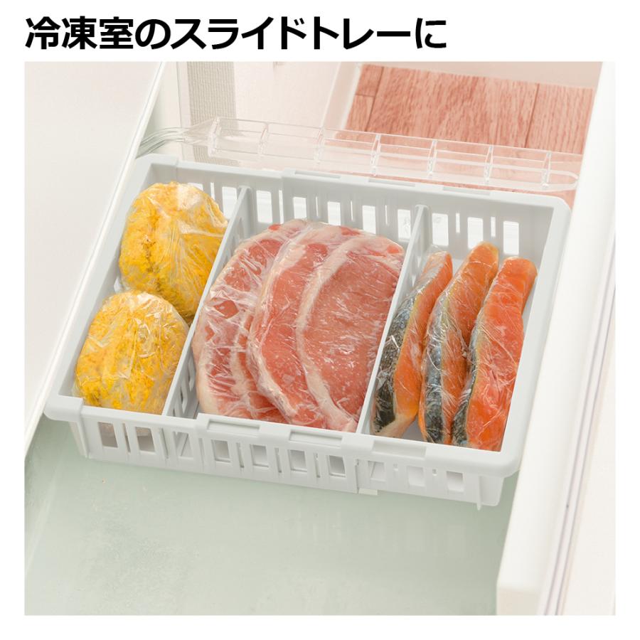 キッチン 収納 トトノ 野菜・冷凍室用 伸縮ストッカー浅型 レギュラー リッチェル キッチン収納ケース 野菜収納ケース | リッチェル | 04