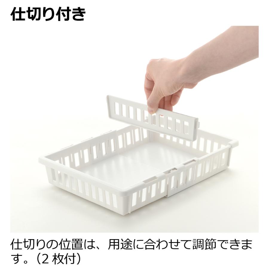 キッチン 収納 トトノ 野菜・冷凍室用 伸縮ストッカー浅型 レギュラー リッチェル キッチン収納ケース 野菜収納ケース | リッチェル | 07