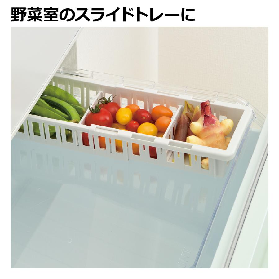 キッチン 収納 トトノ 野菜・冷凍室用 伸縮ストッカー浅型 スリム リッチェル キッチン収納ケース 野菜収納ケース | リッチェル | 03