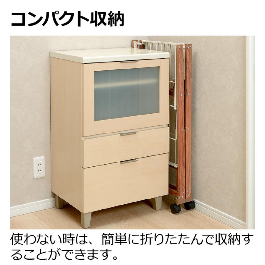 【配送区分K2】ファニチャースタイル 折りたたみ物干しスタンド 洗濯物干し 室内 台 ラック コンパクト タオルハンガー キャスター  リッチェル | リッチェル | 05