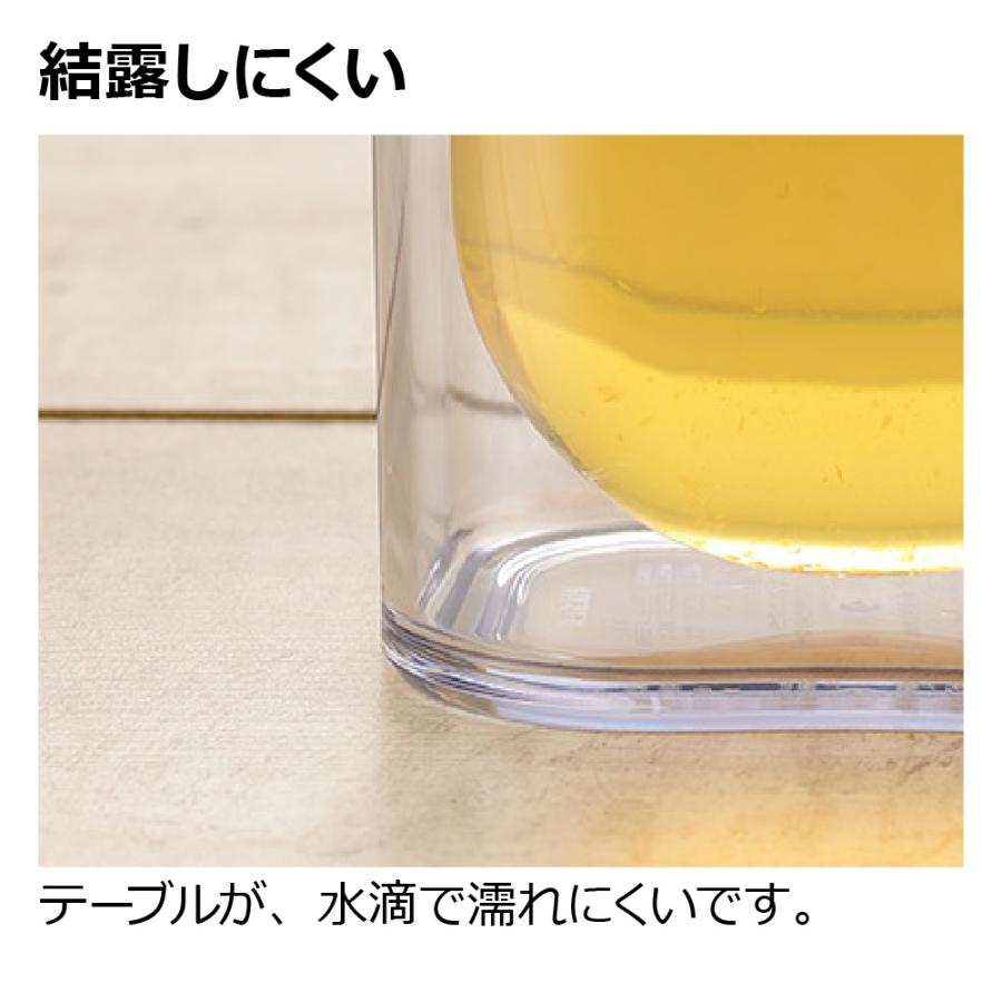 ダブルウォールカラフェ 1L 水差し ピッチャー 冷水筒 ジャグ 麦茶ポット 透明 食洗機OK リッチェル Richell 公式ショップ | リッチェル | 01