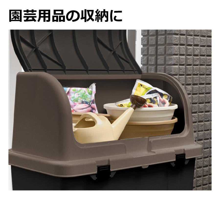 ゴミ箱 屋外 大容量 屋外ストッカー R220(3P) リッチェル 220L 大型 ダストボックス 分部 収納庫 保管庫 | リッチェル | 03