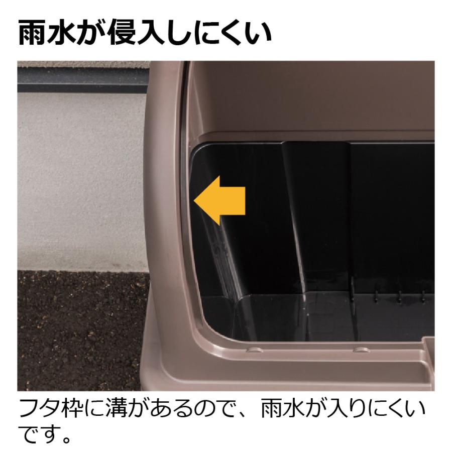 ゴミ箱 屋外 大容量 屋外ストッカー R220(3P) リッチェル 220L 大型 ダストボックス 分部 収納庫 保管庫 | リッチェル | 06