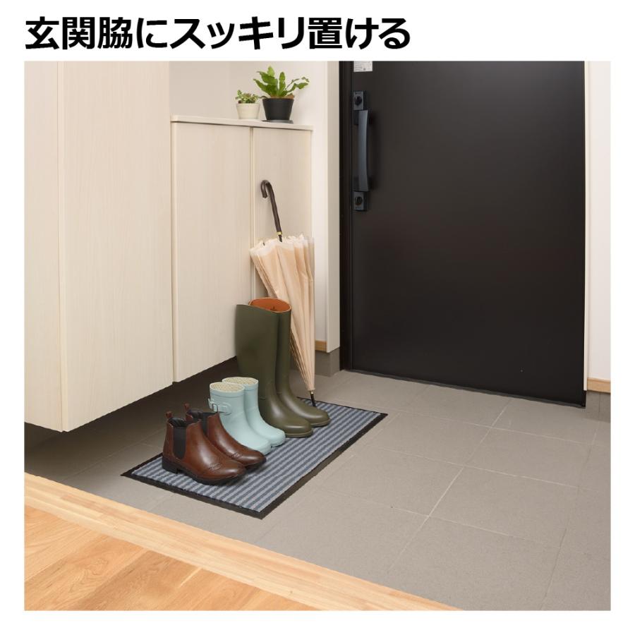 ドアマット 玄関吸水マット SS ボーダー柄 リッチェル 60×40cm 玄関マット 屋外 屋内 給水 泥落とし 滑り止め | リッチェル | 05