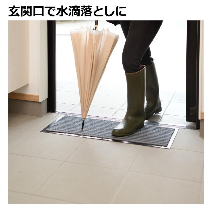 ドアマット 玄関吸水マット スリム ボーダー柄 リッチェル 70×30cm 玄関マット 屋外 屋内 給水 泥落とし 滑り止め | リッチェル | 06