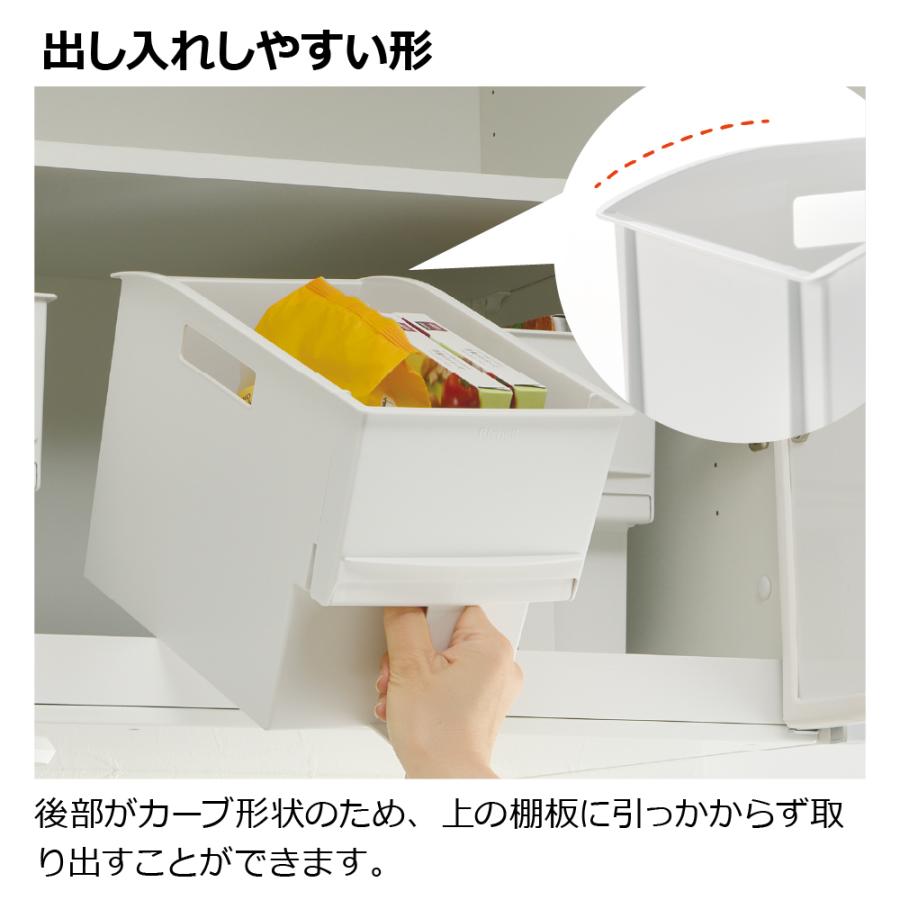 トトノ 吊り戸棚用 マルチストッカー レギュラー 収納 totono 取っ手付き 収納ケース 収納カゴ 雑貨 台所整理 プラスチック リッチェル公式ショップ Richell | リッチェル | 03